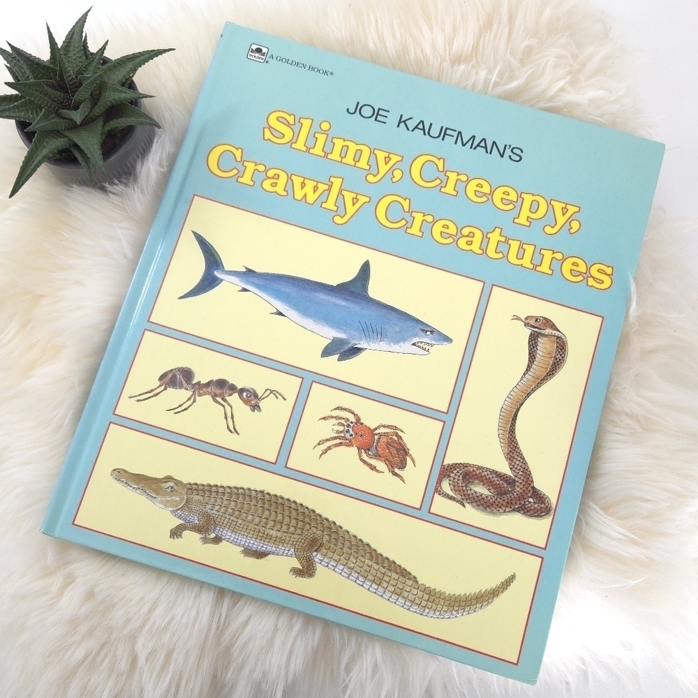 Vintage Joe Kaufman Slimy, Creepy, Crawly Creatures Illustrated Book 1985